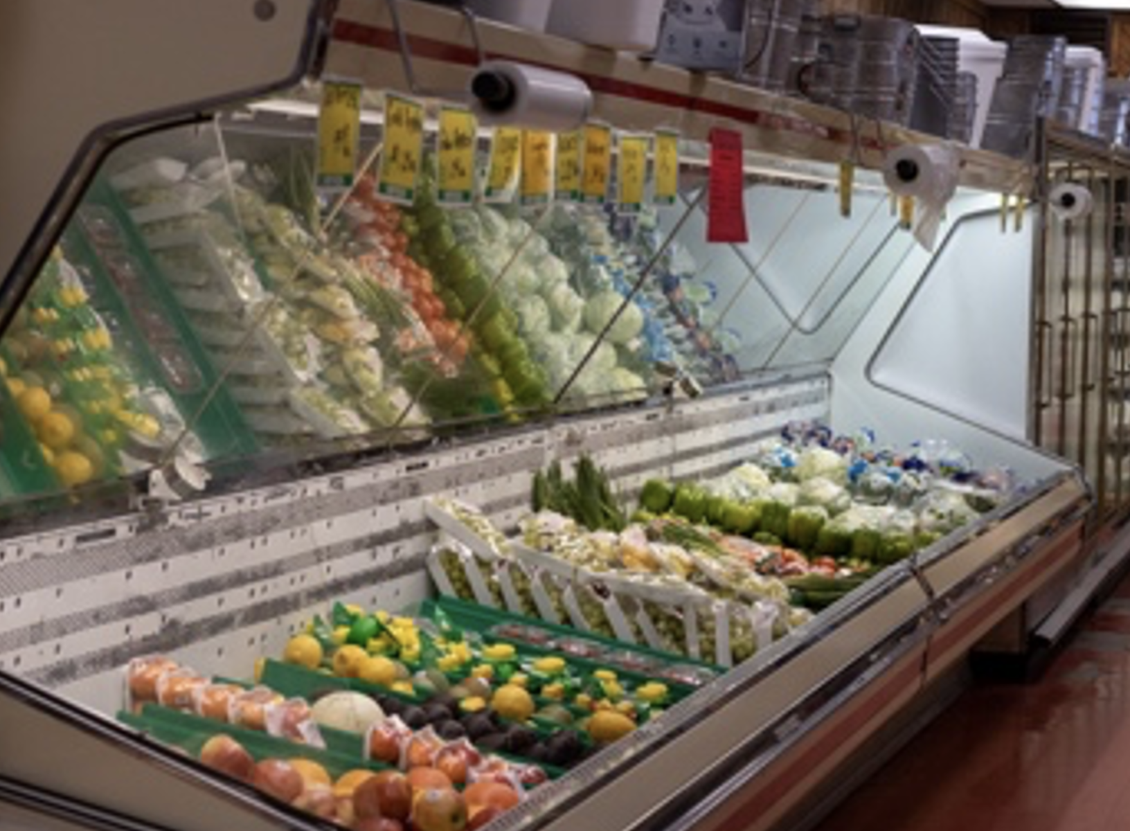 Vegetables on display