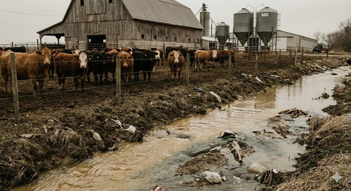 Water use in animal agriculture, water pollution